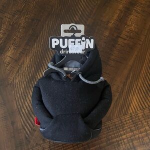 Puffin Drinkwear Black Hoodie Koozie